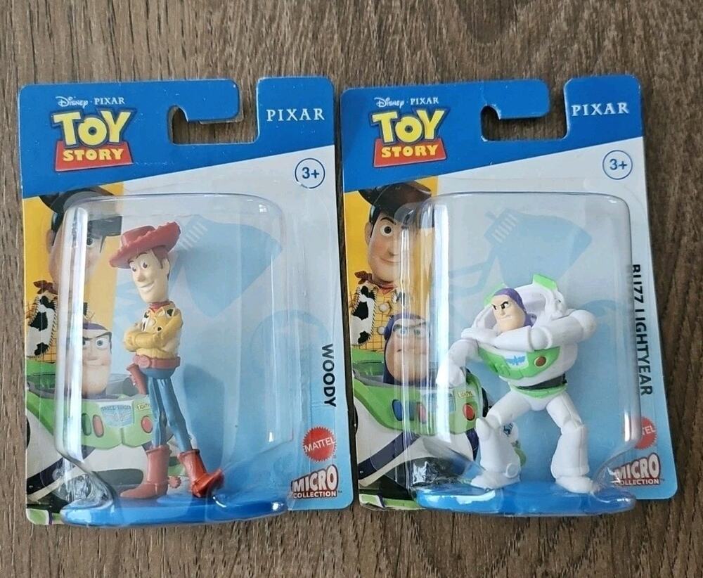 Disney Pixar Toy Story Micro Collection Figurines Buzz Lightyear & Woody